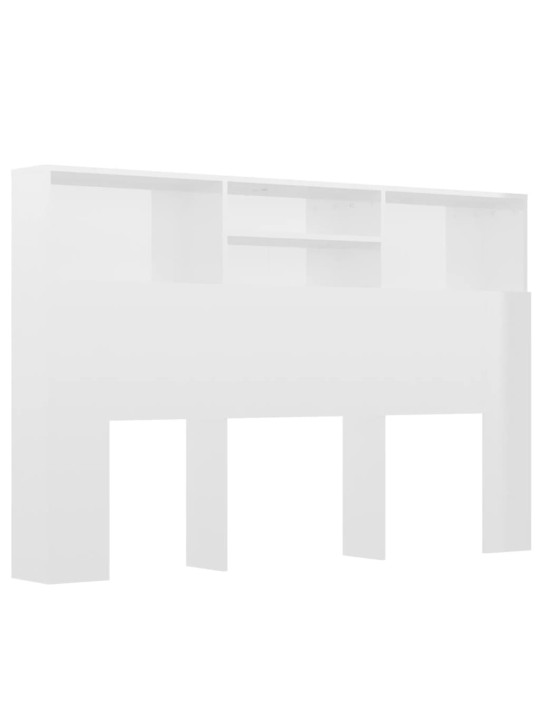 Galvūgalis-spintelė, baltos spalvos, 160x19x103,5cm, blizgus