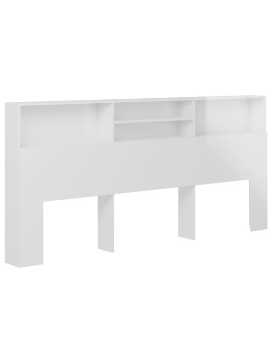 Galvūgalis-spintelė, baltos spalvos, 220x19x103,5cm, blizgus