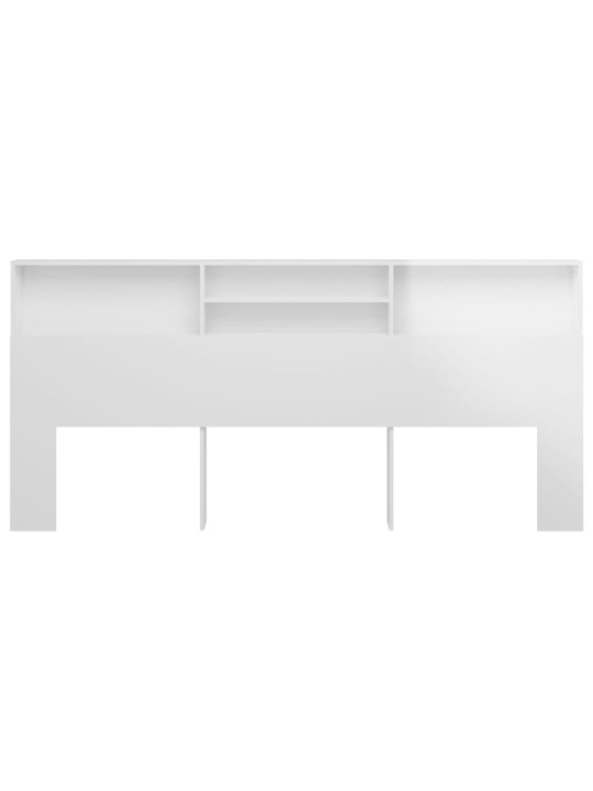 Galvūgalis-spintelė, baltos spalvos, 220x19x103,5cm, blizgus