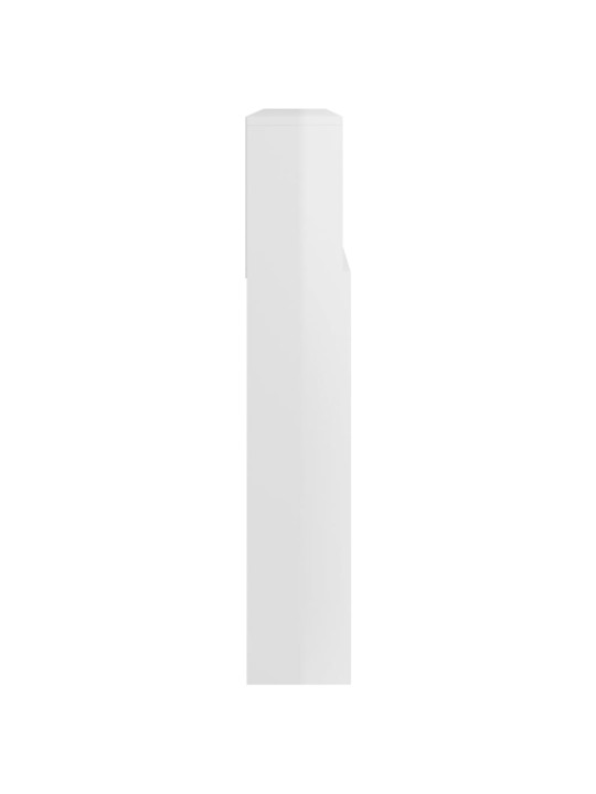 Galvūgalis-spintelė, baltos spalvos, 220x19x103,5cm, blizgus