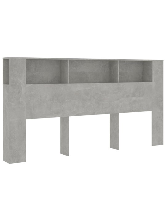 Galvūgalis-spintelė, betono pilkos spalvos, 200x18,5x104,5cm