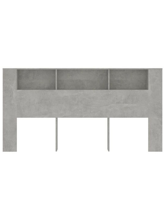 Galvūgalis-spintelė, betono pilkos spalvos, 200x18,5x104,5cm