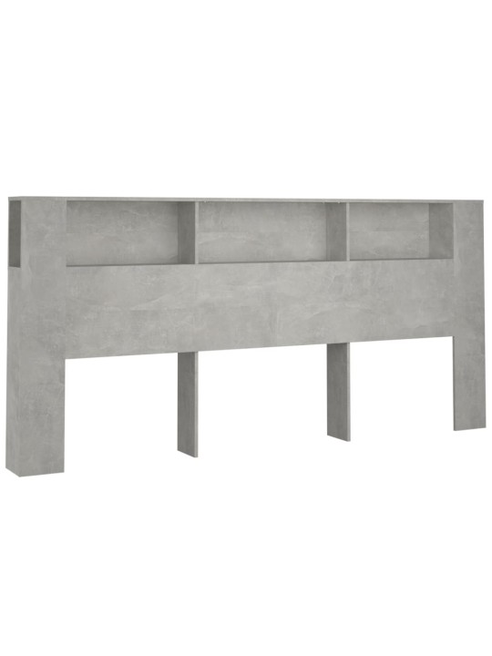 Galvūgalis-spintelė, betono pilkos spalvos, 220x18,5x104,5cm