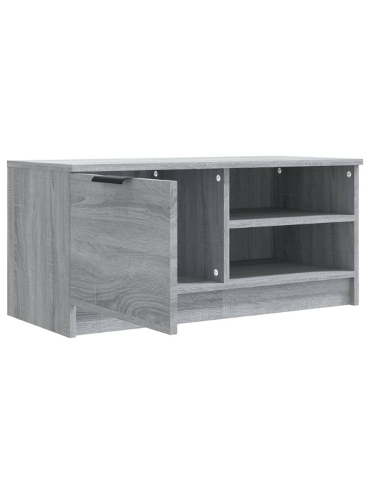 Televizoriaus spintelės, 2vnt., pilkos, 80x35x36,5cm, mediena