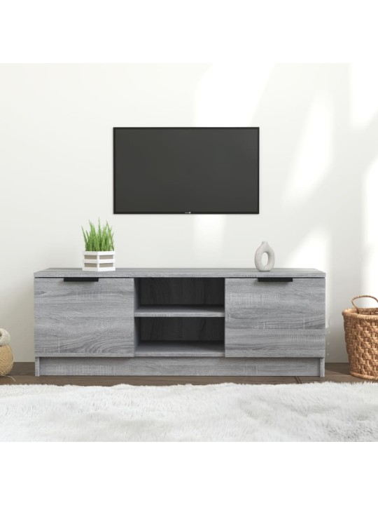 Televizoriaus spintelė, pilka ąžuolo, 102x35x36,5cm, mediena