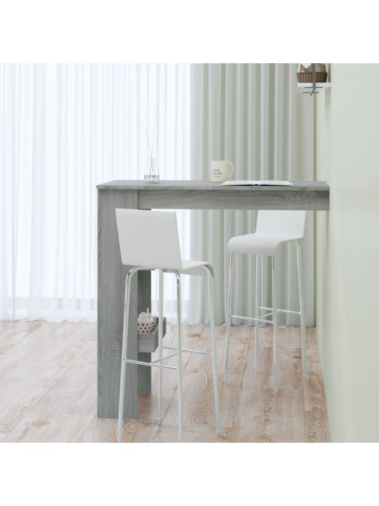 Sieninis baro staliukas, pilkas, 102x45x103,5cm, mediena