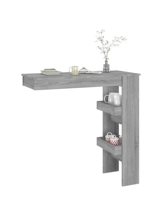 Sieninis baro staliukas, pilkas, 102x45x103,5cm, mediena