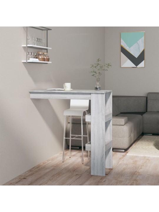 Sieninis baro staliukas, pilkas, 102x45x103,5cm, mediena