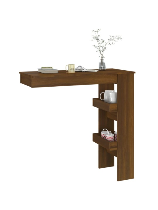 Sieninis baro staliukas, rudas, 102x45x103,5cm, mediena