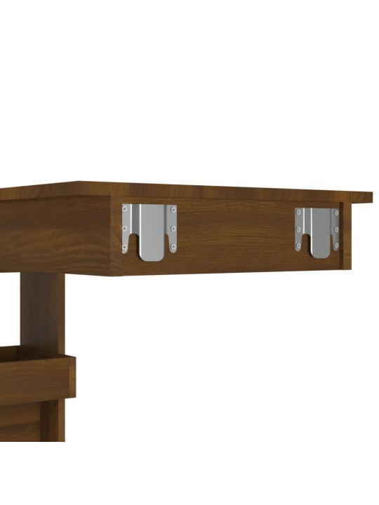 Sieninis baro staliukas, rudas, 102x45x103,5cm, mediena