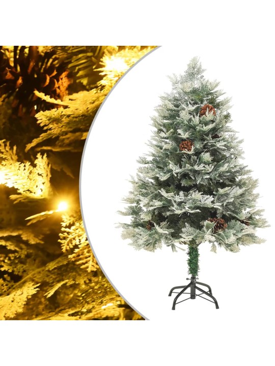 Kalėdų eglutė su pušies kankorėžiais, žalia, 150cm, PVC su PE