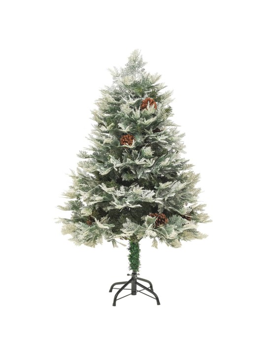 Kalėdų eglutė su pušies kankorėžiais, žalia, 150cm, PVC su PE