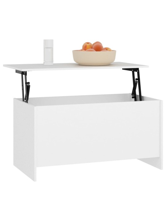 Kavos staliukas, baltas, 102x55,5x52,5cm, apdirbta mediena