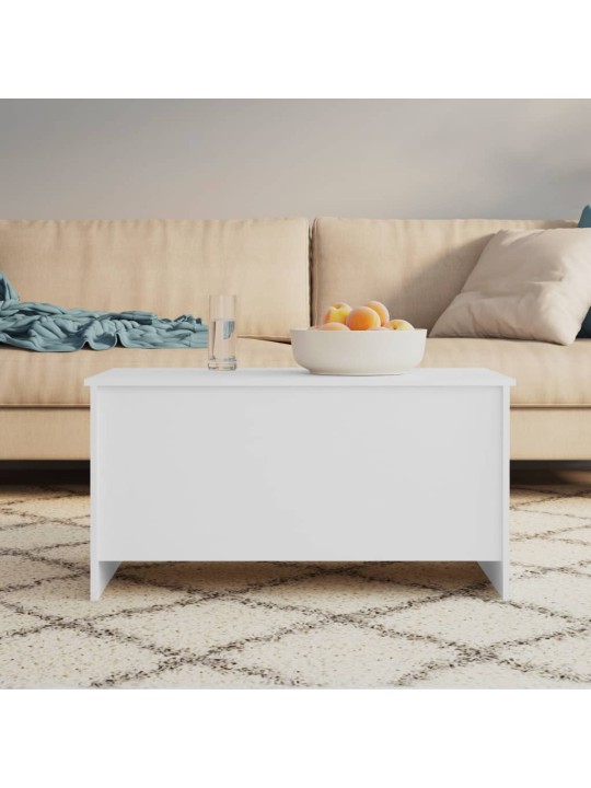 Kavos staliukas, baltas, 102x55,5x52,5cm, apdirbta mediena