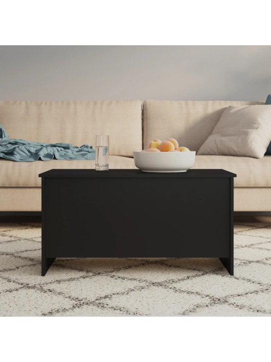Kavos staliukas, juodas, 102x55,5x52,5cm, apdirbta mediena