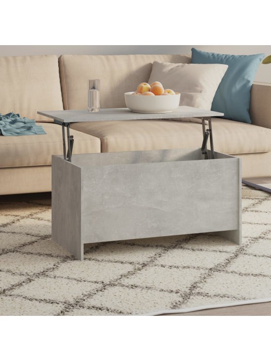 Kavos staliukas, betono pilkas, 102x55,5x52,5cm, mediena