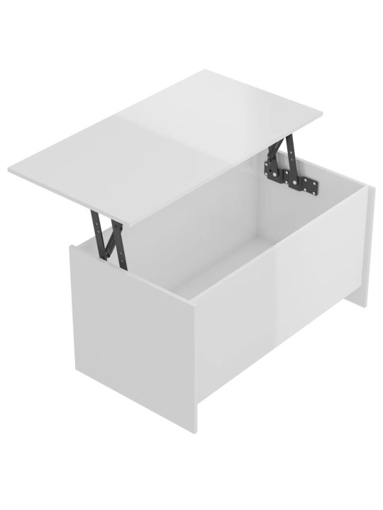 Kavos staliukas, baltas, 102x55,5x52,5cm, apdirbta mediena