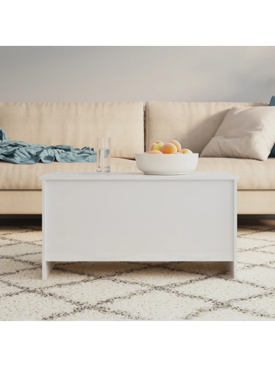 Kavos staliukas, baltas, 102x55,5x52,5cm, apdirbta mediena