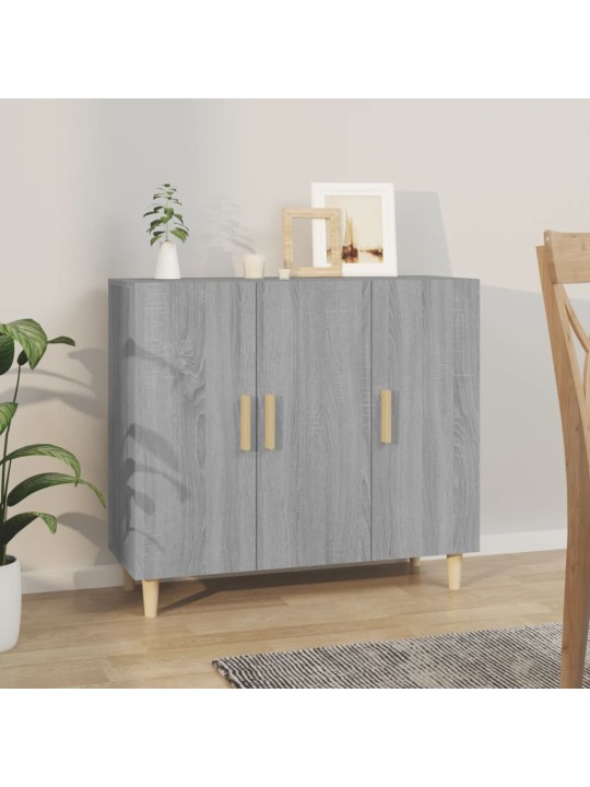 Šoninė spintelė, pilka ąžuolo, 90x34x80cm, apdirbta mediena