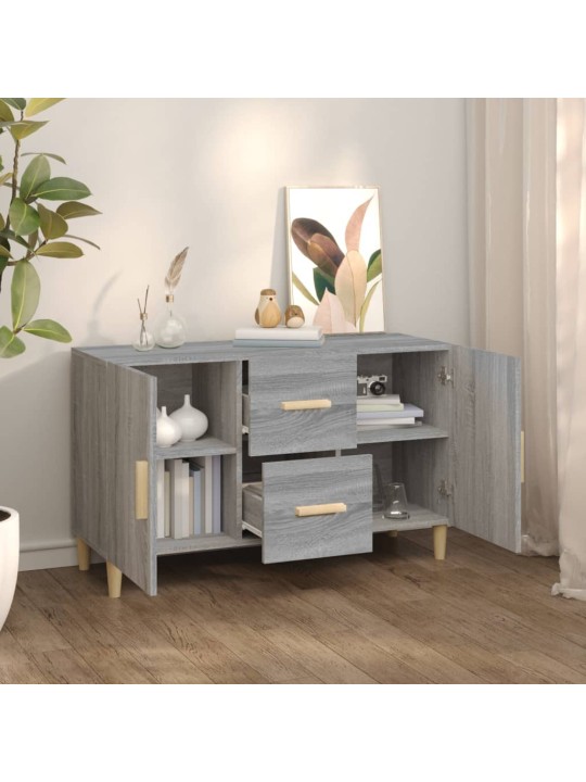 Šoninė spintelė, pilka ąžuolo, 100x36x60cm, apdirbta mediena
