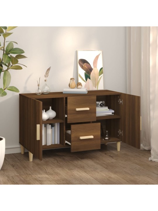 Šoninė spintelė, ruda ąžuolo, 100x36x60cm, apdirbta mediena
