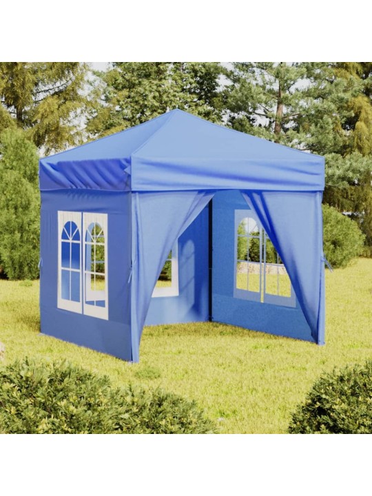 Proginė palapinė su šoninėmis sienomis, mėlyna, 2x2m