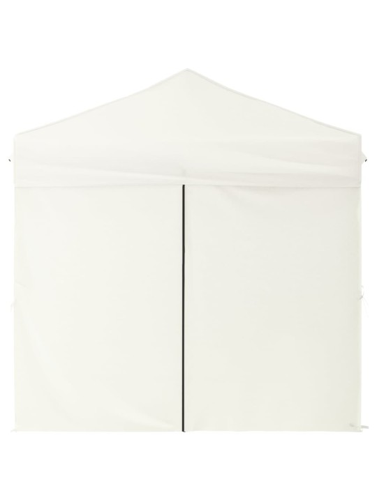Proginė palapinė su šoninėmis sienomis, kreminė, 2x2m
