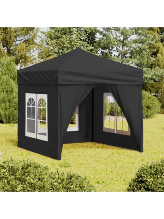 Proginė palapinė su šoninėmis sienomis, antracito, 2x2m