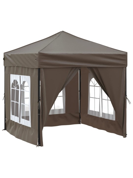 Proginė palapinė su šoninėmis sienomis, taupe, 2x2m