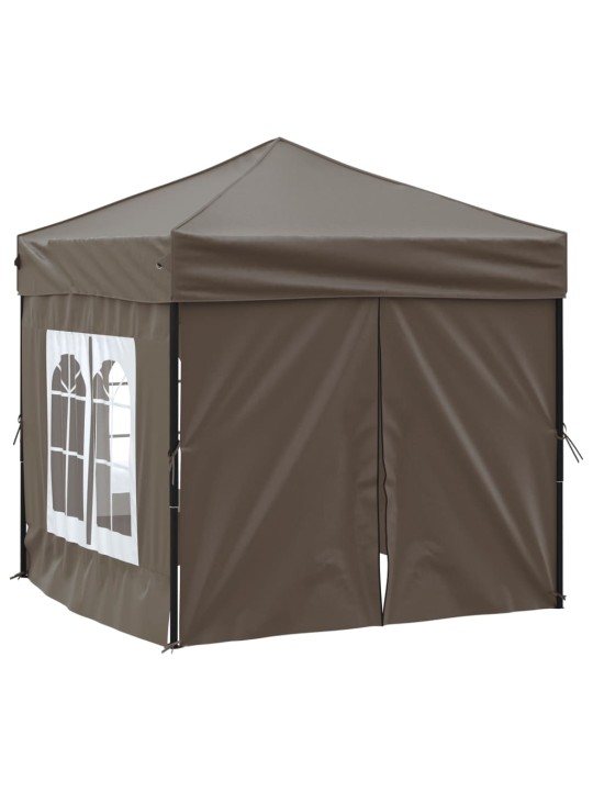 Proginė palapinė su šoninėmis sienomis, taupe, 2x2m