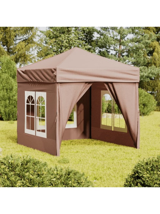 Proginė palapinė su šoninėmis sienomis, taupe, 2x2m