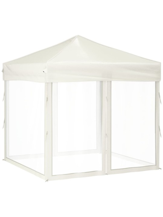 Proginė palapinė su šoninėmis sienomis, kreminė, 2x2m