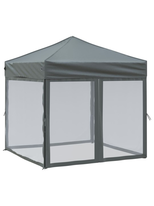 Proginė palapinė su šoninėmis sienomis, antracito, 2x2m