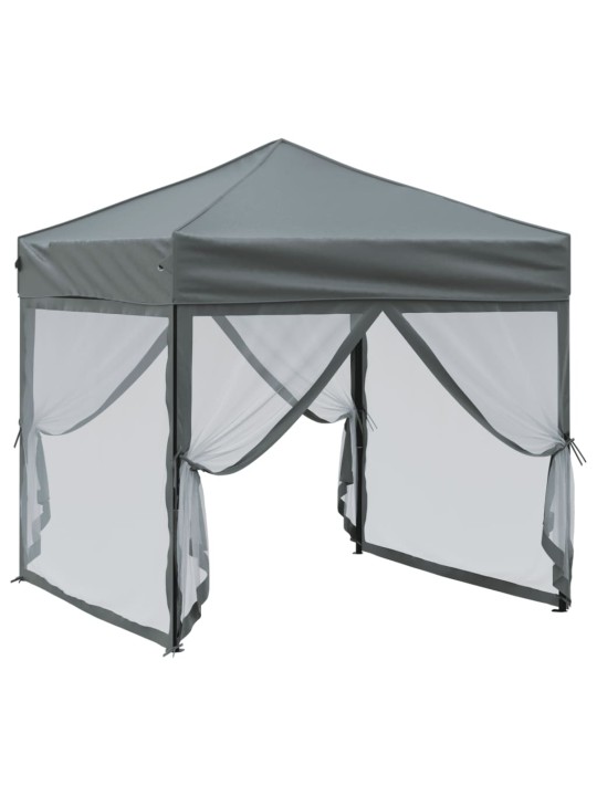 Proginė palapinė su šoninėmis sienomis, antracito, 2x2m
