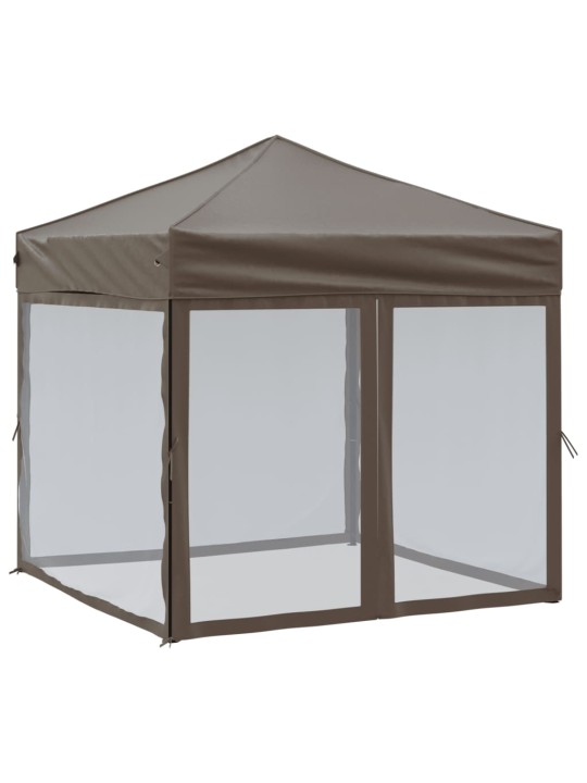 Proginė palapinė su šoninėmis sienomis, taupe, 2x2m