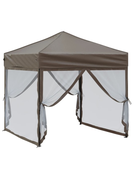 Proginė palapinė su šoninėmis sienomis, taupe, 2x2m