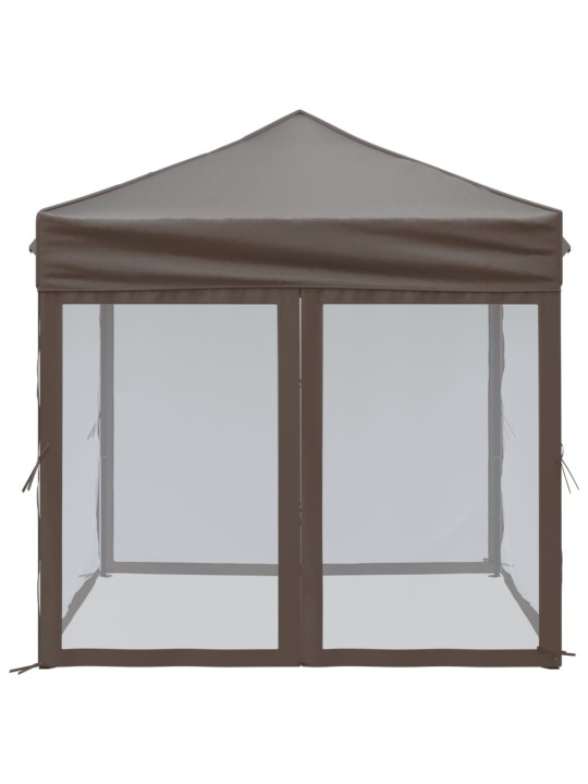 Proginė palapinė su šoninėmis sienomis, taupe, 2x2m