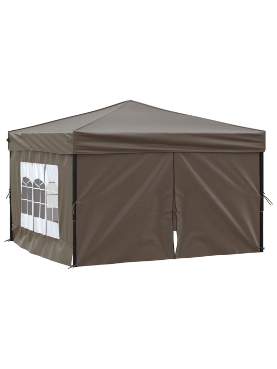 Proginė palapinė su šoninėmis sienomis, taupe, 3x3m