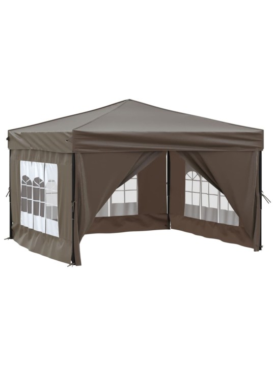 Proginė palapinė su šoninėmis sienomis, taupe, 3x3m