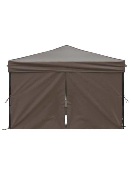Proginė palapinė su šoninėmis sienomis, taupe, 3x3m
