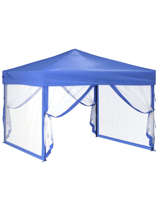 Proginė palapinė su šoninėmis sienomis, mėlyna, 3x3m