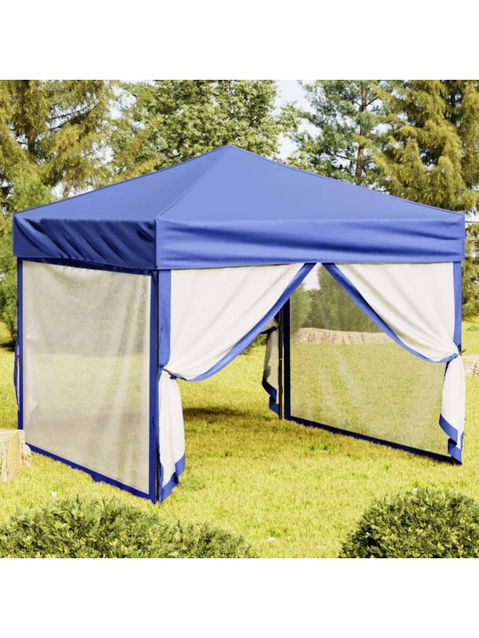 Proginė palapinė su šoninėmis sienomis, mėlyna, 3x3m