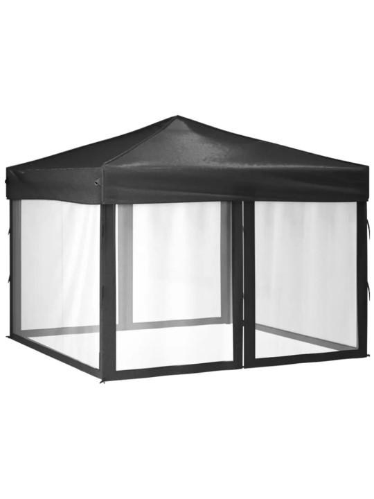 Proginė palapinė su šoninėmis sienomis, antracito, 3x3m