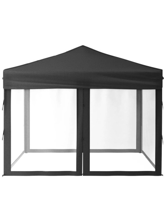 Proginė palapinė su šoninėmis sienomis, antracito, 3x3m