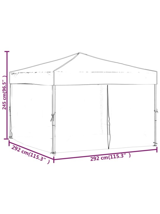 Proginė palapinė su šoninėmis sienomis, taupe, 3x3m