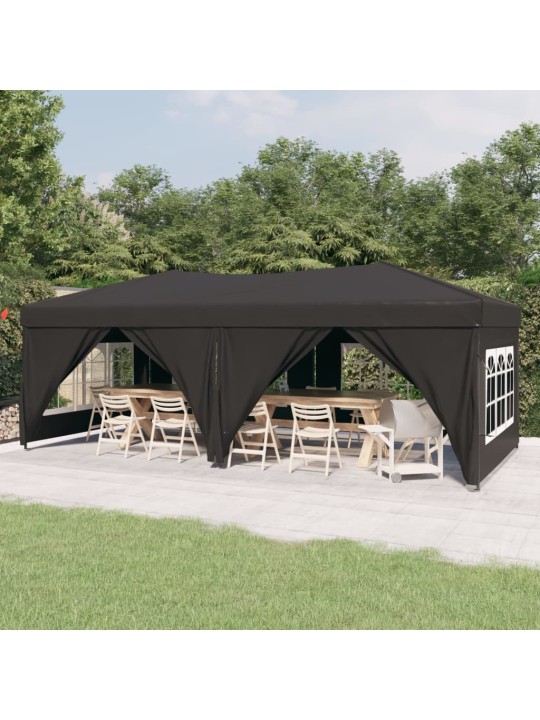 Proginė palapinė su šoninėmis sienomis, antracito, 3x6m