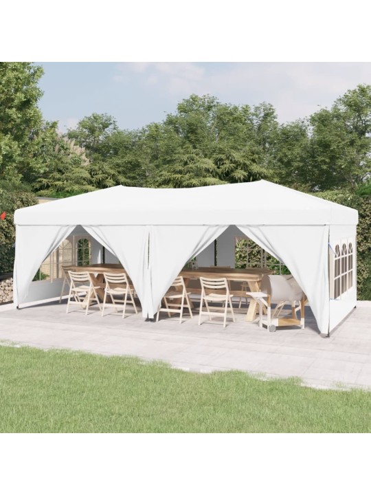 Proginė palapinė su šoninėmis sienomis, balta, 3x6m