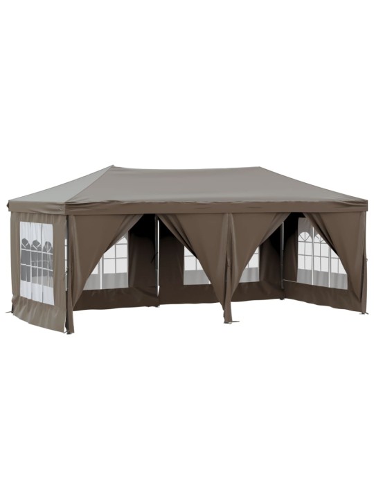 Proginė palapinė su šoninėmis sienomis, taupe, 3x6m