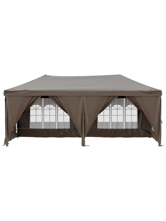 Proginė palapinė su šoninėmis sienomis, taupe, 3x6m