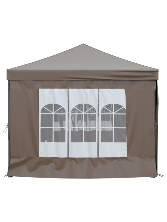Proginė palapinė su šoninėmis sienomis, taupe, 3x6m